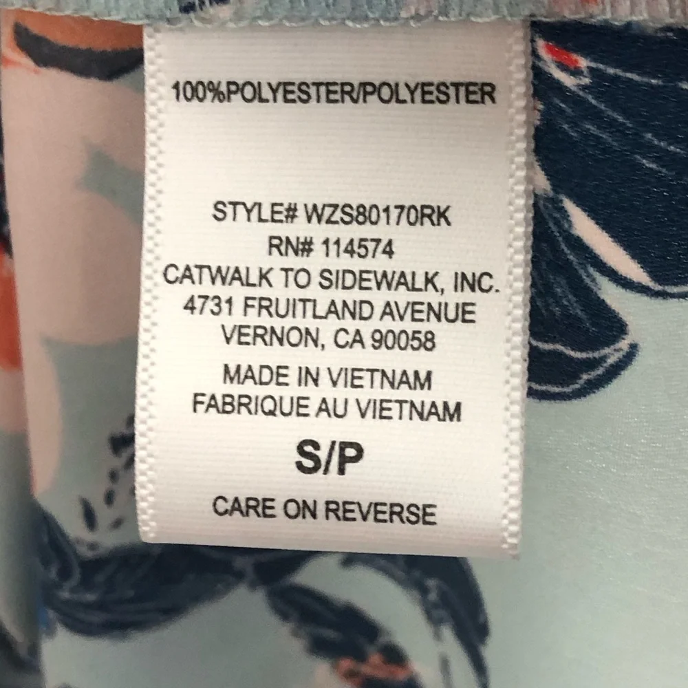 4/$25 Ro & De Mint Floral Kimono Small